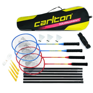 Carlton Badminton Set (4x Rackets, 3x Shuttlecocks, 1x Net, 1x Bag)